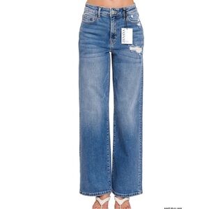 167 💕 Zenana High-Waist Wide-Leg Jeans